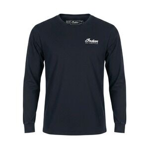 Indian Motorcycle T-Shirt Mens L Long Sleeve Black Organic Cotton USA Made
